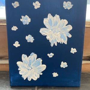 Blue flower painting